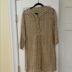 Geometric Patterned Dress in Yellow and Black